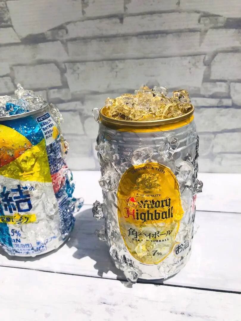 ☆ROZE☆　食品サンプル　氷結缶　持ち上げハイボール