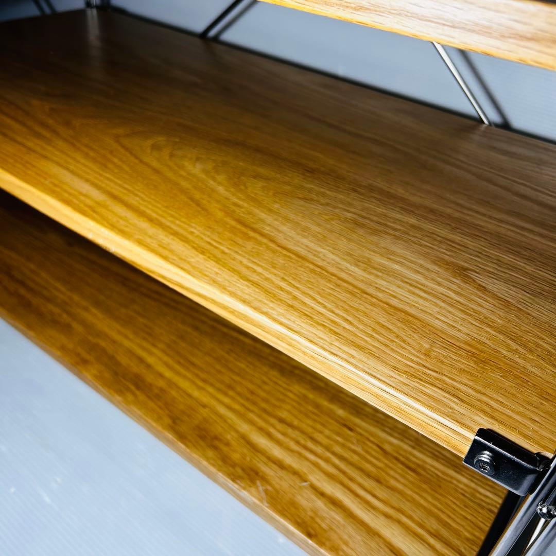 無印良品　ステンレスユニットシェルフ　オーク材棚セット