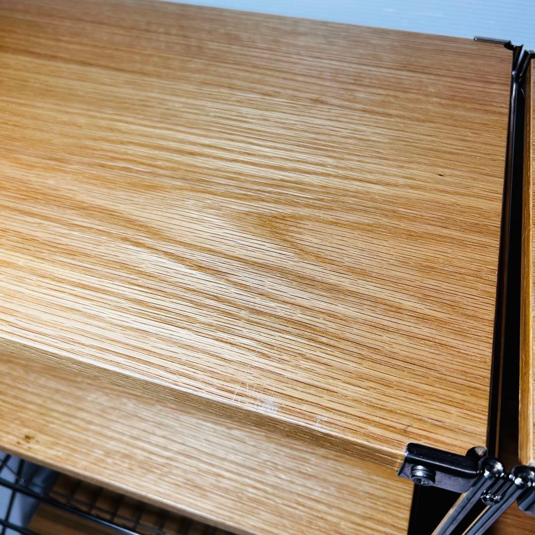 無印良品　ステンレスユニットシェルフ　オーク材棚セット