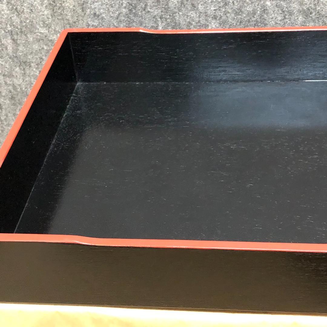 未使用　2尺衣装箱　黒天朱　60×40　4個