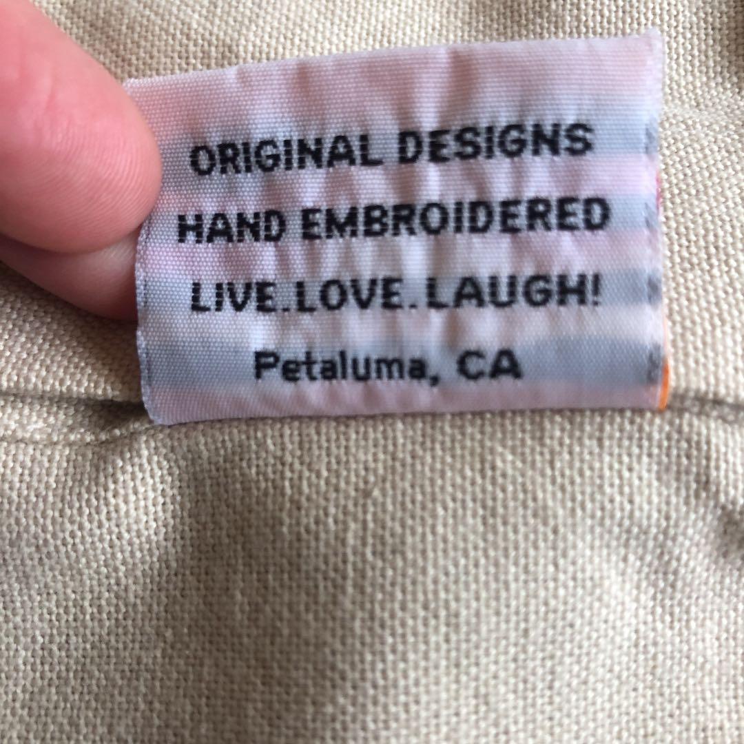 コロラド州の刺繍　クッションカバー