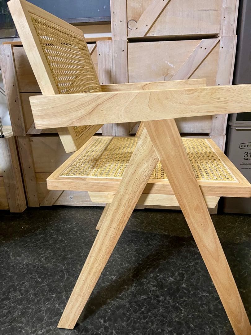 ピエールジャンヌレ ブイレッグオフィスチェア リプロダクト品 チェア ラタン