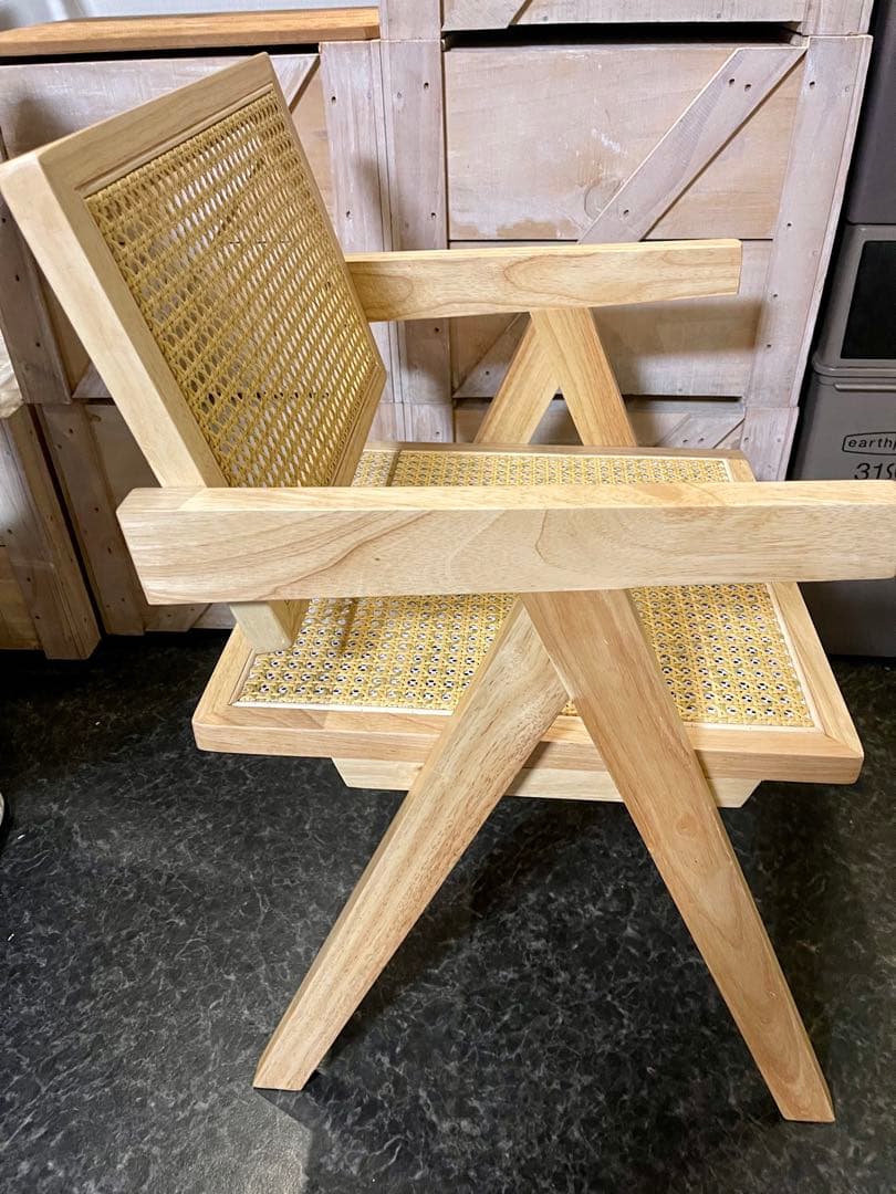 ピエールジャンヌレ ブイレッグオフィスチェア リプロダクト品 チェア ラタン