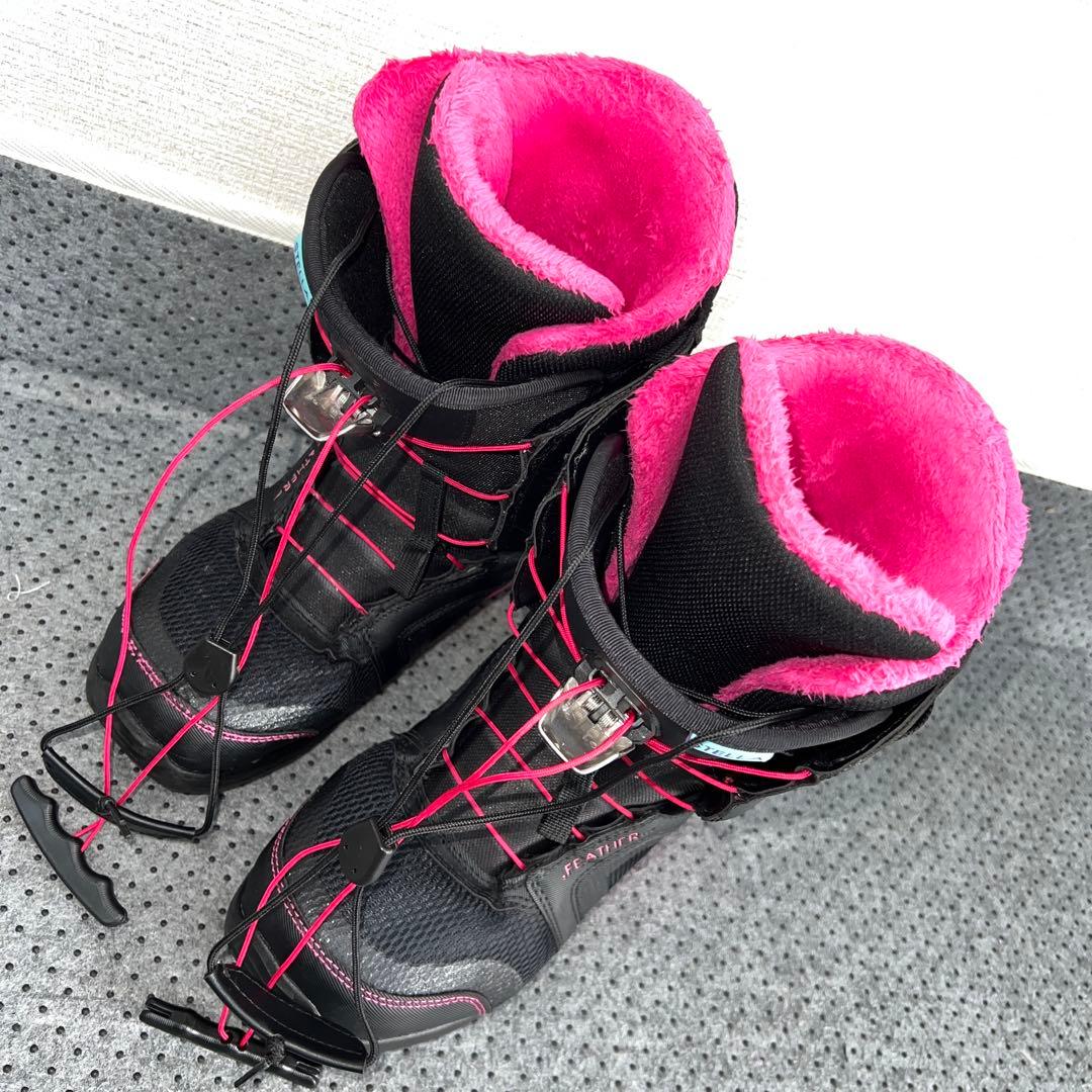 5回使用 レディース 23.5cm STELLA FEATHER スノボブーツ