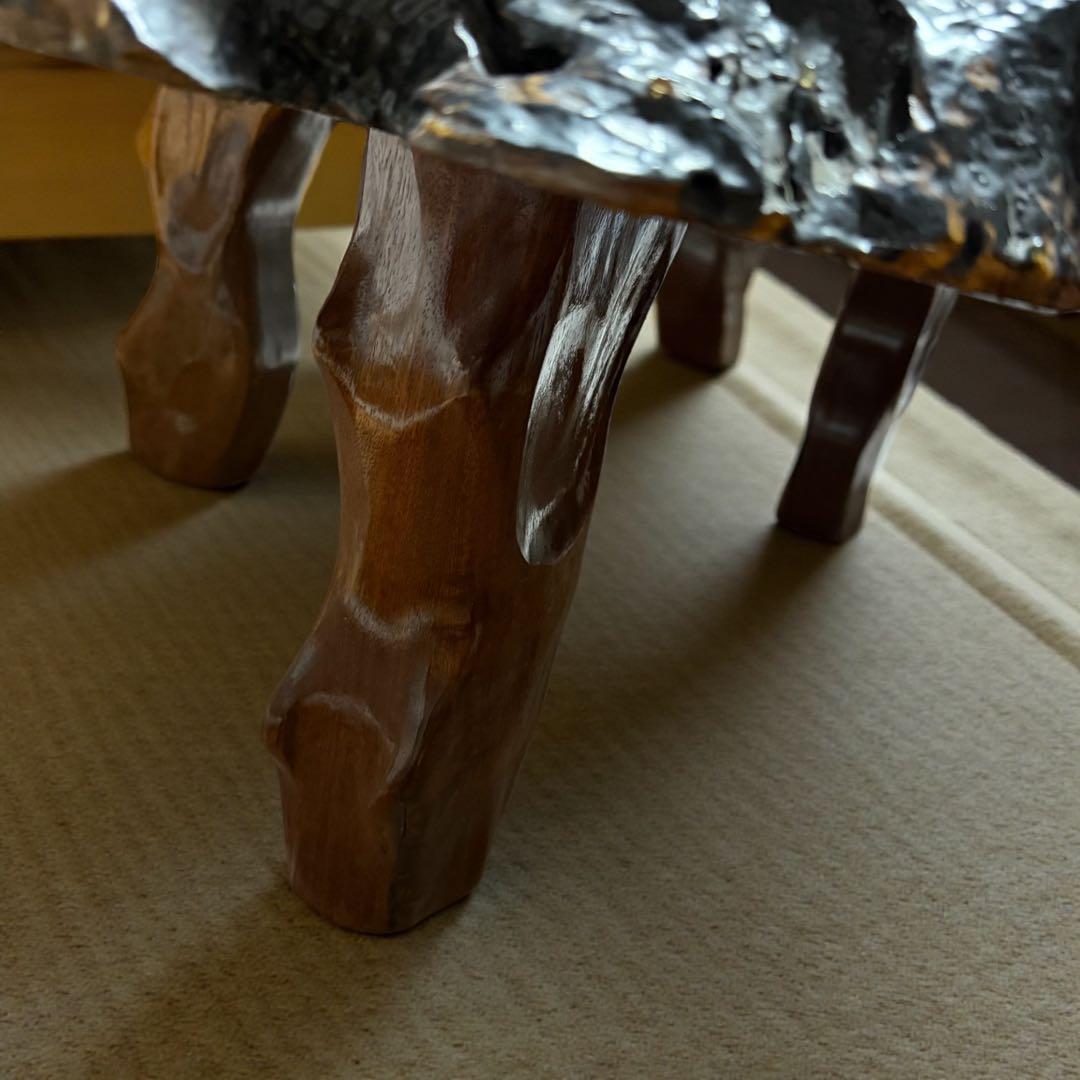 【一点物】花梨 瘤杢 一枚板 座卓｜和室・洋室どちらにも映える高級ローテーブル