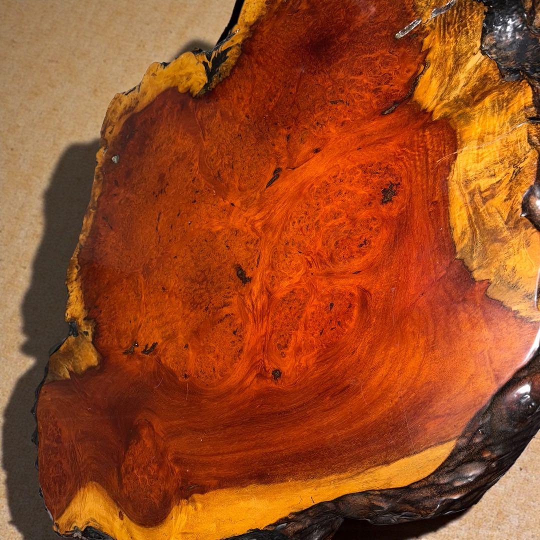 【一点物】花梨 瘤杢 一枚板 座卓｜和室・洋室どちらにも映える高級ローテーブル