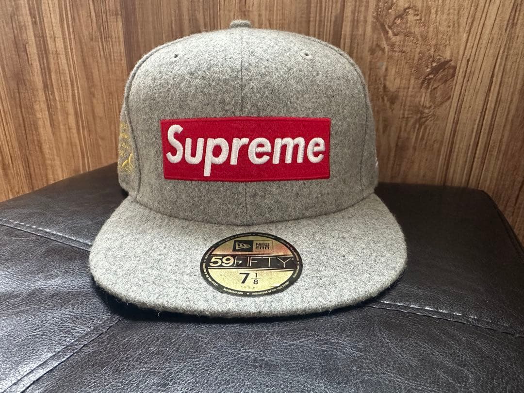 Supreme 59FIFTY グレーキャップ 7 1/8 キッズサイズ