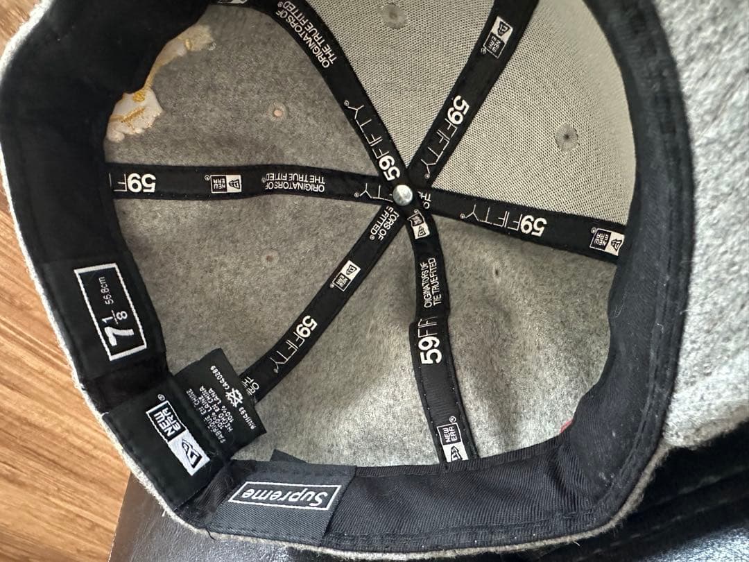 Supreme 59FIFTY グレーキャップ 7 1/8 キッズサイズ