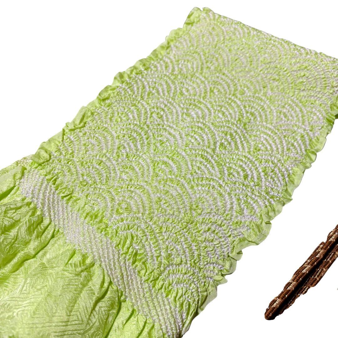 正絹 紬　信州紬風・ぜんまい紬風　幾何学文様 創作紬　フルセット　専門店