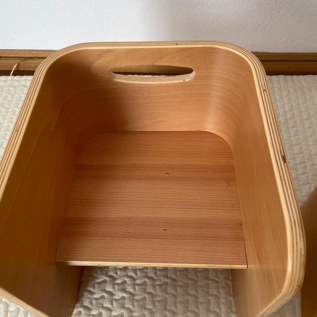 ＊美品＊HOPPL ホップル コロコロチェア 木製 キッズチェア 2脚セット