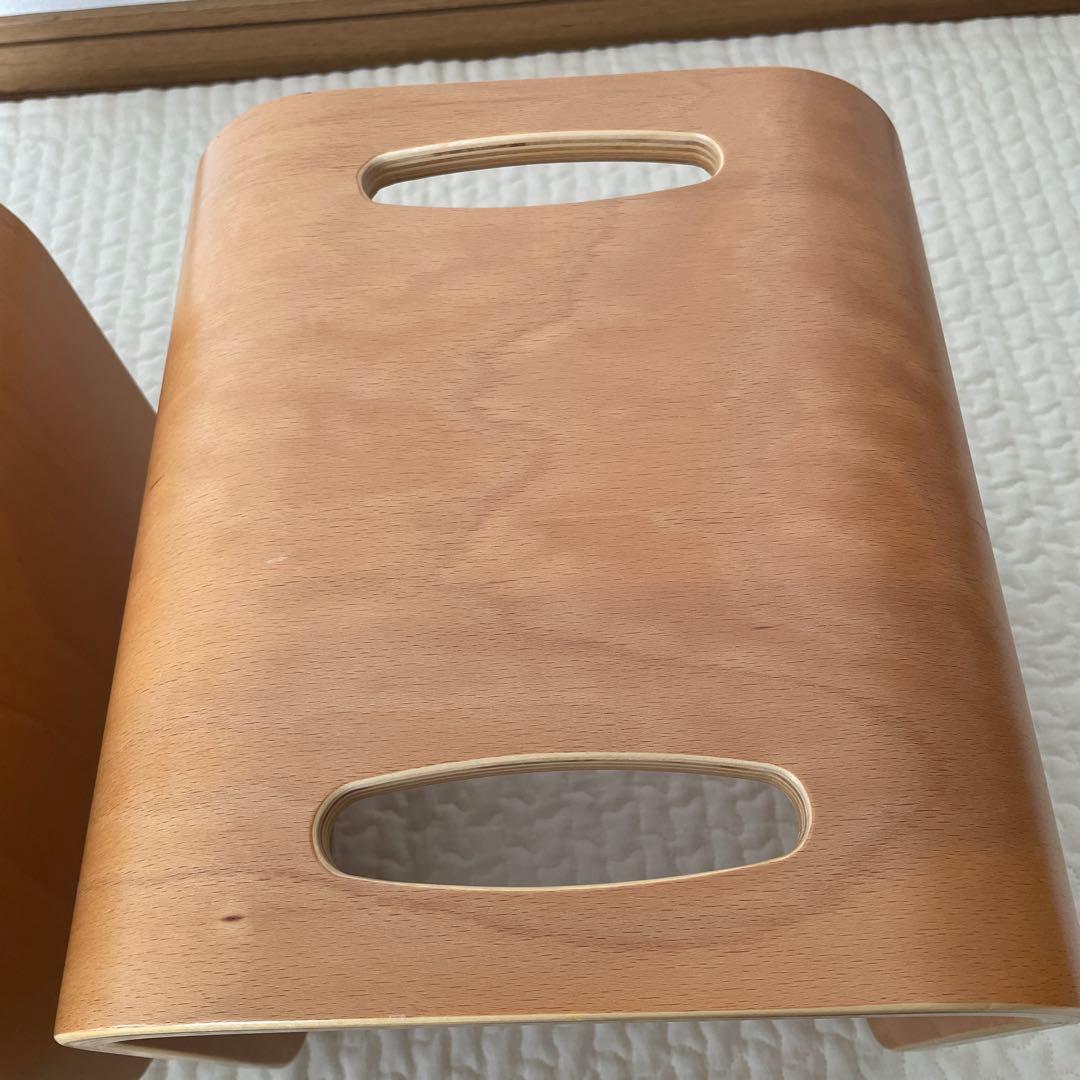 ＊美品＊HOPPL ホップル コロコロチェア 木製 キッズチェア 2脚セット