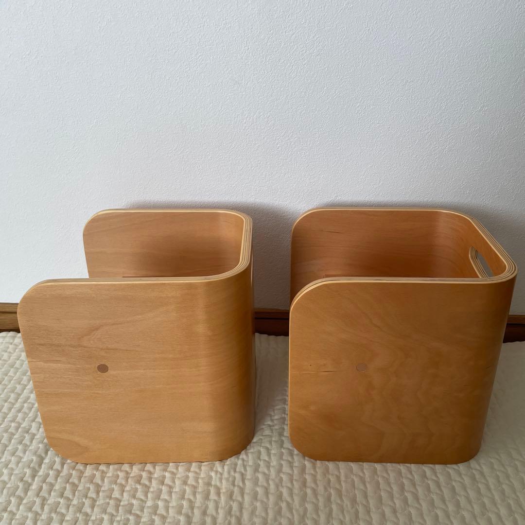 ＊美品＊HOPPL ホップル コロコロチェア 木製 キッズチェア 2脚セット