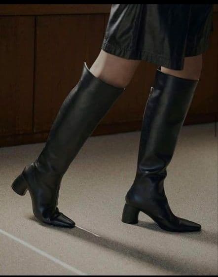 靴 Center line long boots