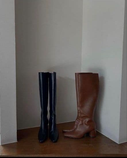 靴 Center line long boots