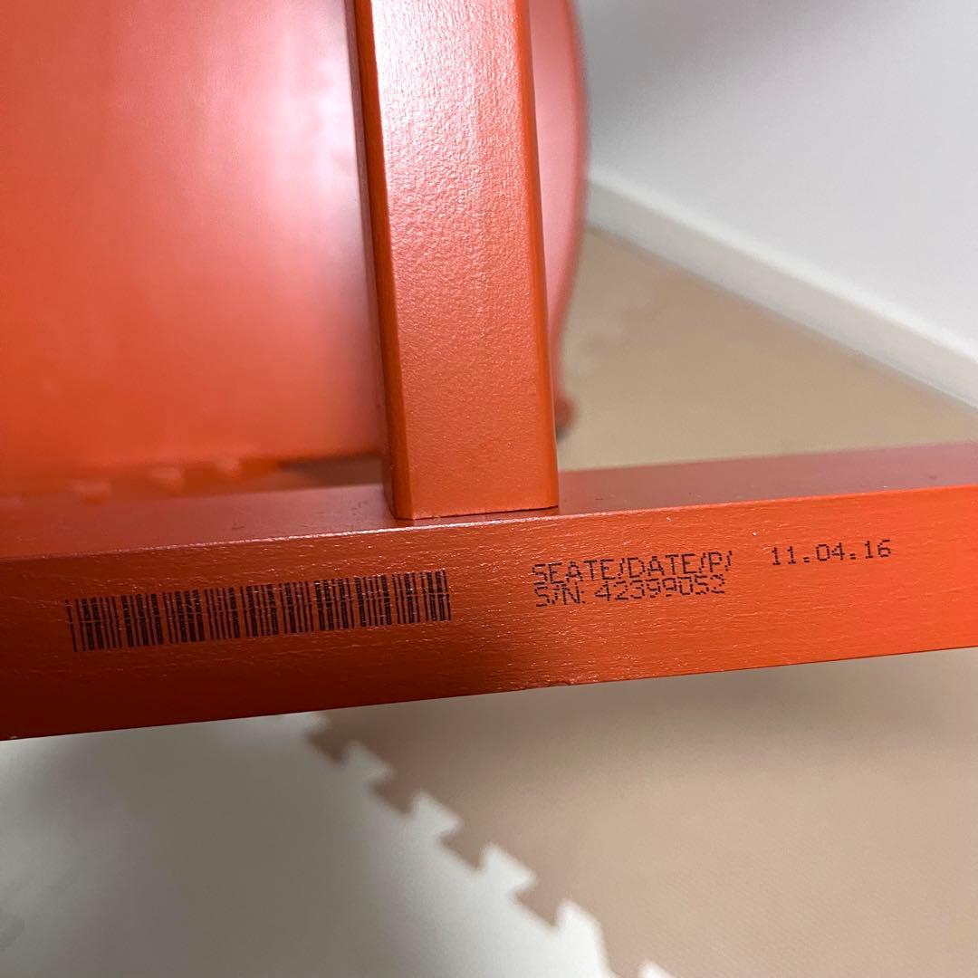 【美品】No.4　ストッケ　トリップトラップ　オレンジ　ベビーセット付き