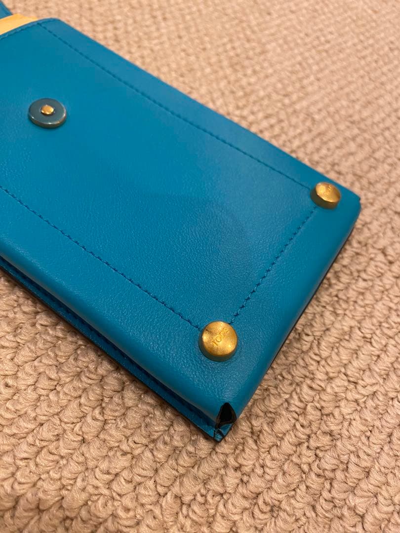 新品未使用⭐︎TODS スマホショルダー　モバイルフォンホルダー　ブルーレザー