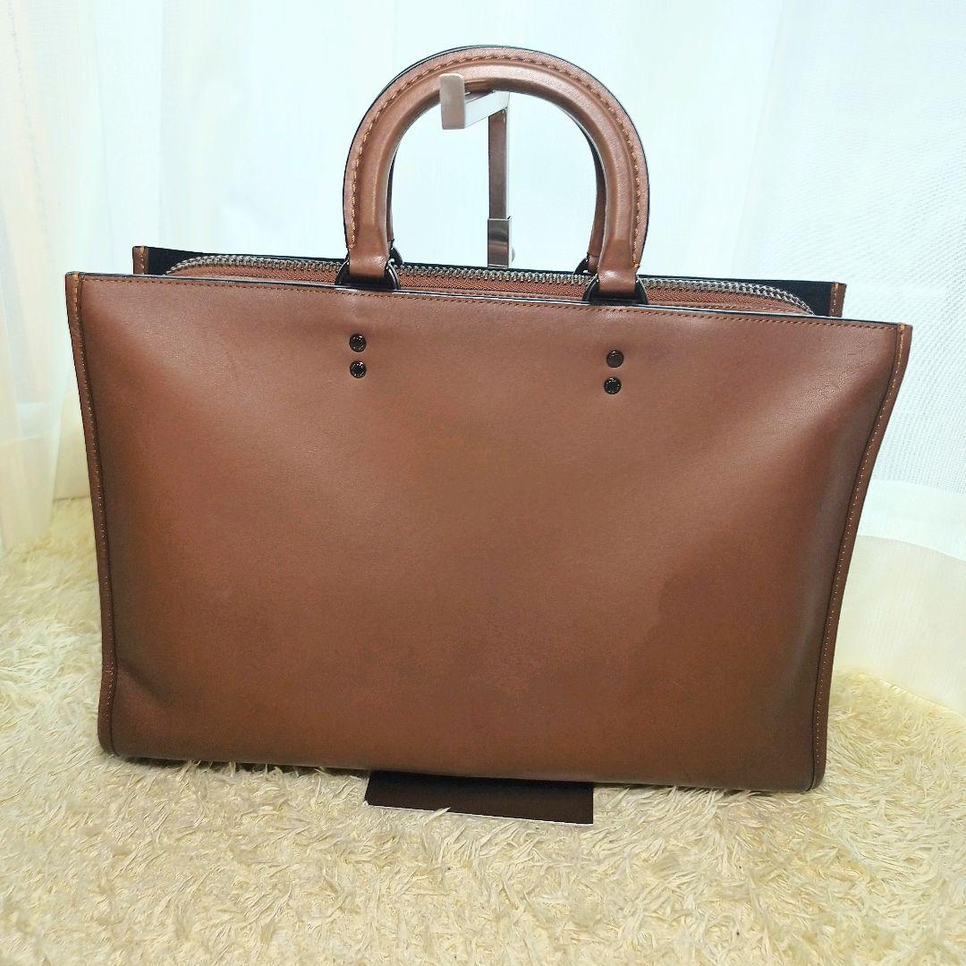 コーチ　ローグ　ブリーフ　ビジネスバッグ　グラブタンレザー　高級ライン
