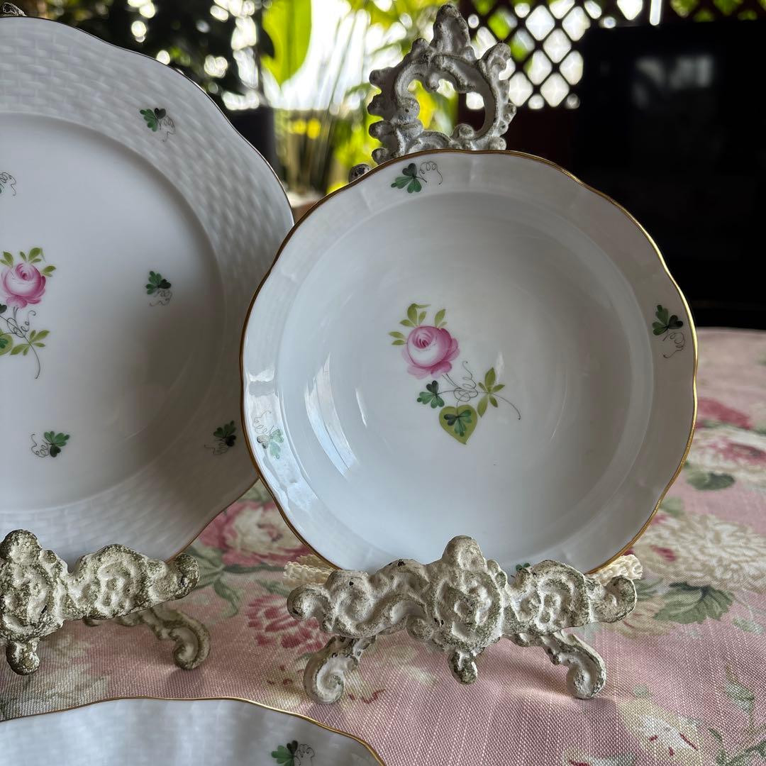 ヘレンド　ウィーンの薔薇/ エリザベートの薔薇 プレート3種