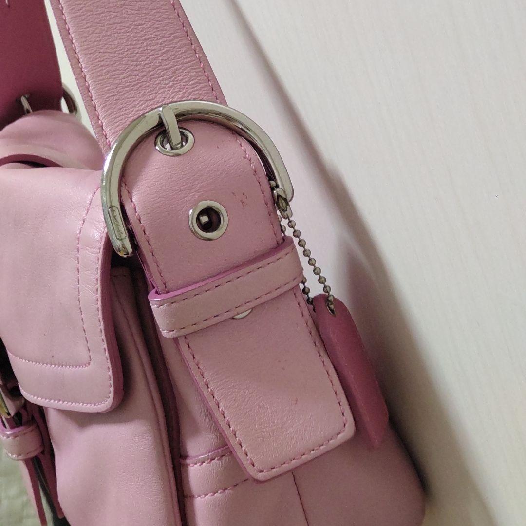 極美品 コーチ COACH SOHO pink ソーホー ワンショルダー 希少