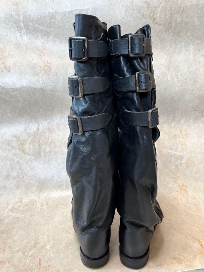 zuccaパンツブーツ　ナウシカブーツ　黒レザー 超希少❣️ハンドメイド❣️購入困難