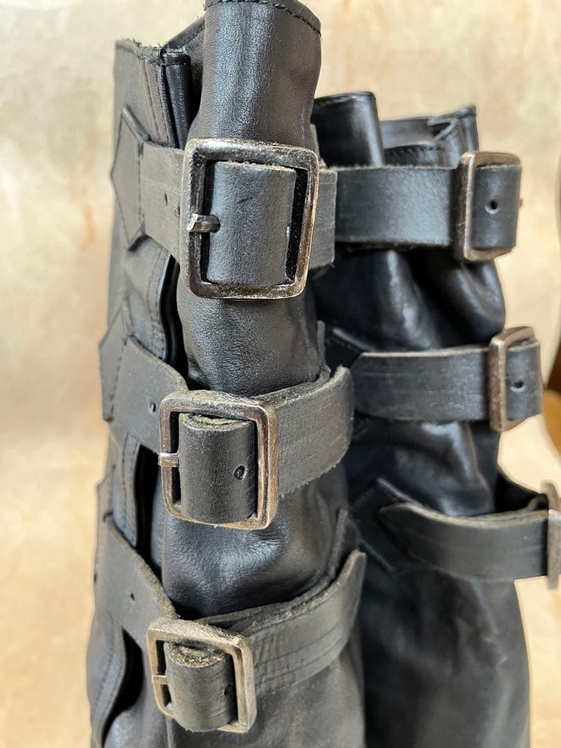 zuccaパンツブーツ　ナウシカブーツ　黒レザー 超希少❣️ハンドメイド❣️購入困難