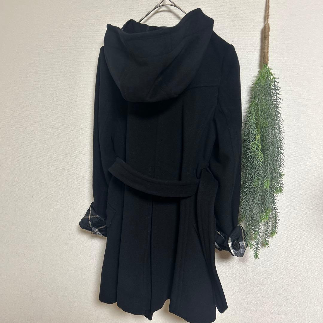 BURBERRY BLUE LABEL ロングコート38 黒　M