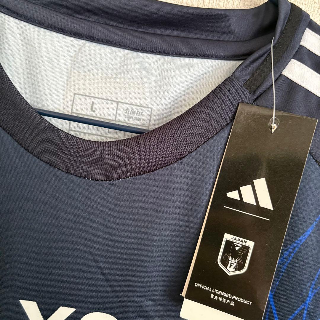 サッカー観戦に❤️Y-3 サッカーウェア ユニフォーム 青 Lサイズ