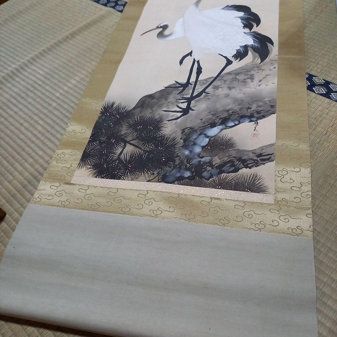 掛軸　旭波に鶴　コレクション