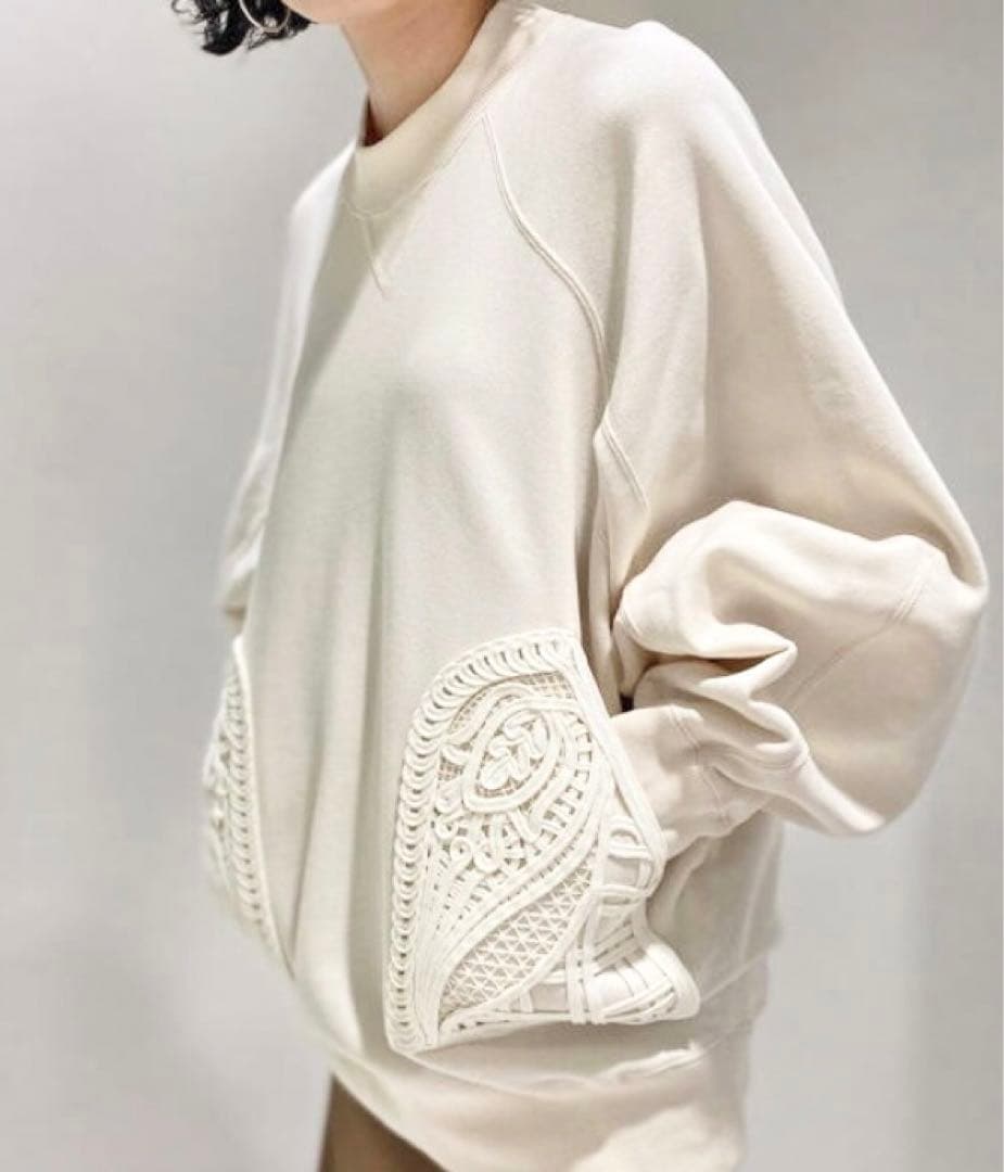 Mame Kurogouchi マメクロゴウチ コード刺繍 スウェット