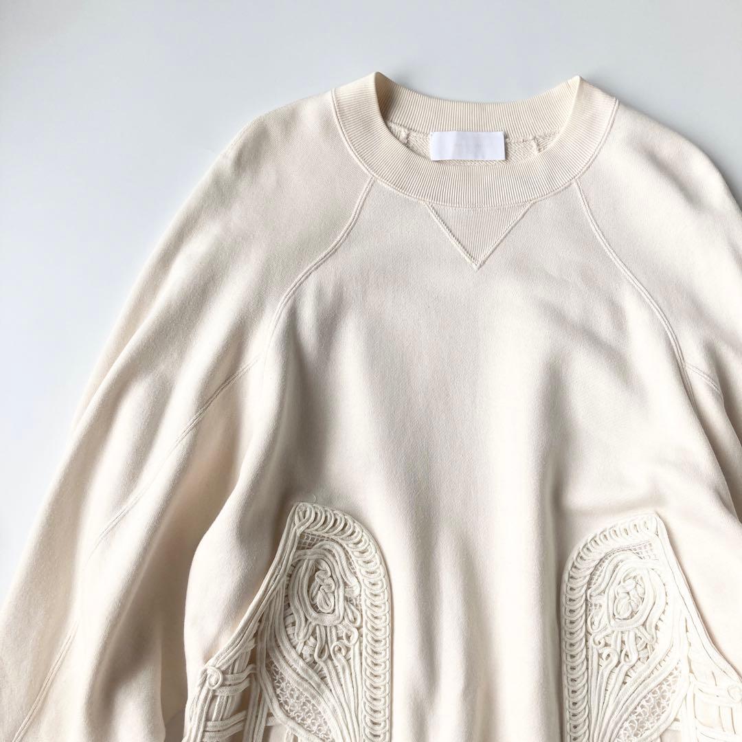 Mame Kurogouchi マメクロゴウチ コード刺繍 スウェット