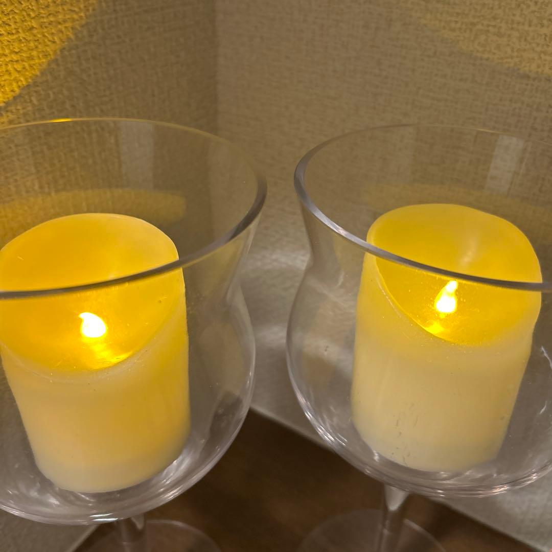 クリスマス ガラス製キャンドルホルダー 特大