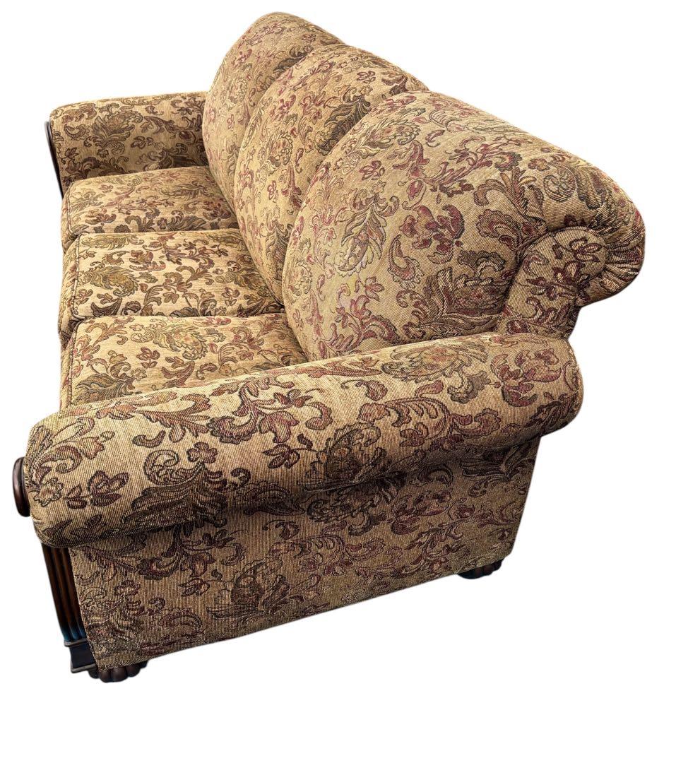 Ashley花柄デザイン 3人掛けソファベッド美品