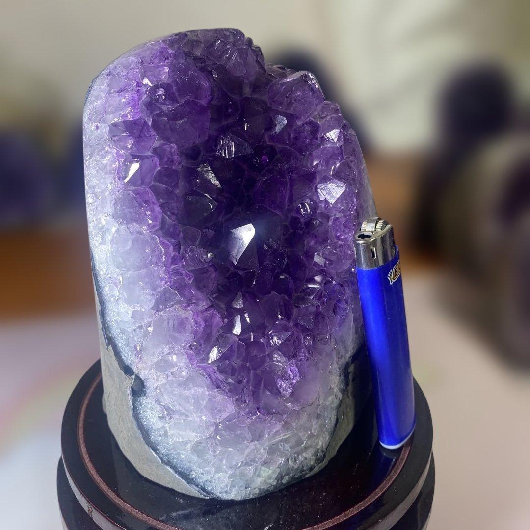 【極上】ウルグアイ産アメジストクラスター1528g絶品超濃い超美しい 幸運水晶