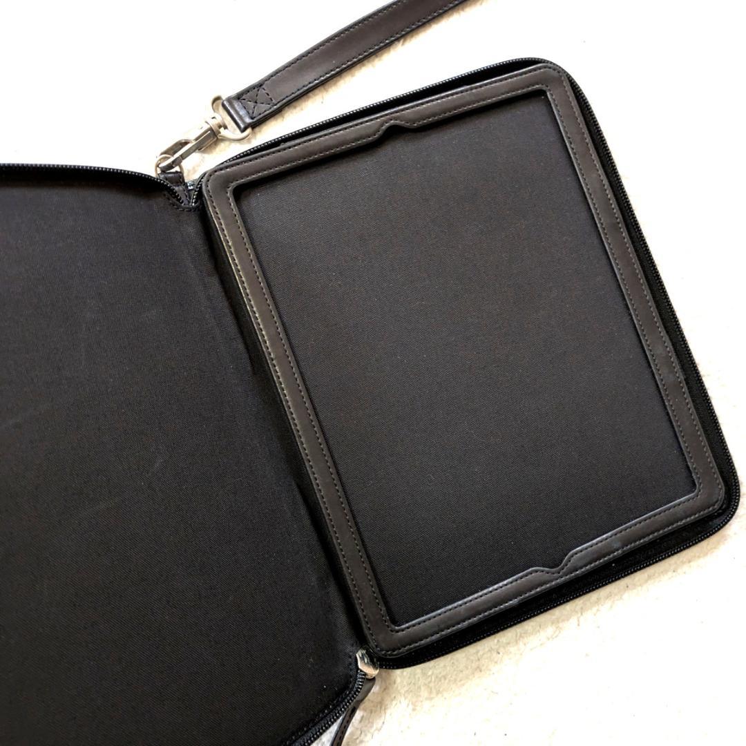 vwip1 新品 ヴィヴィアン IPADケース ブラック 本革/レザーストラップ