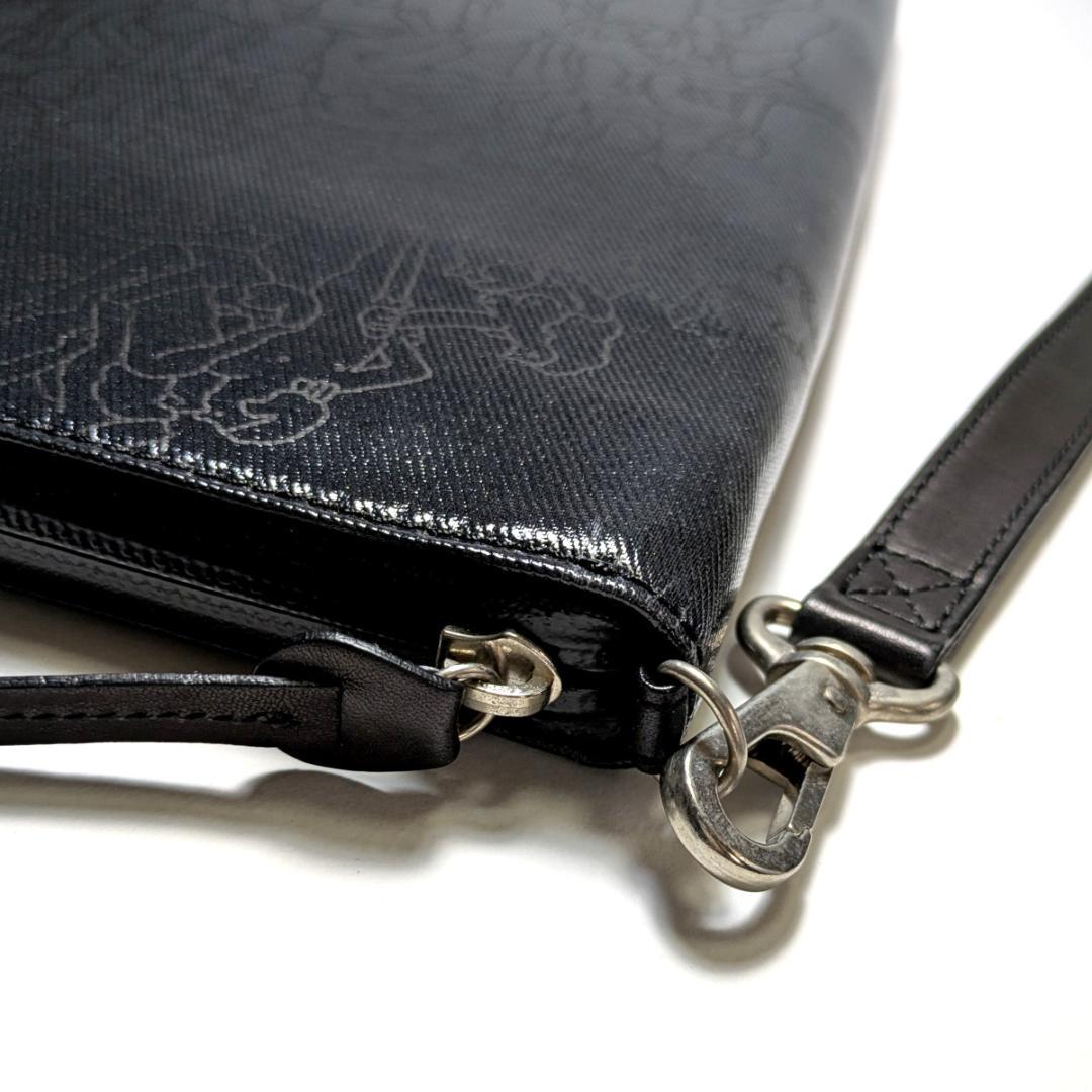 vwip1 新品 ヴィヴィアン IPADケース ブラック 本革/レザーストラップ