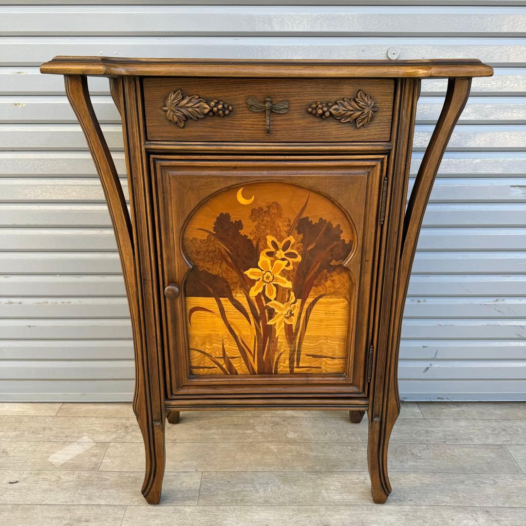 希少　ミエールガレ 調　アール・ヌーボー　チェスト　コンソール