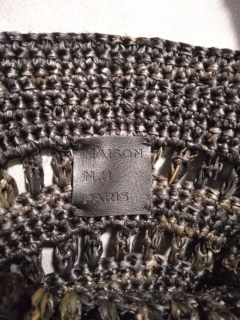 ★MAISON N.H PARIS メゾンエヌアッシュパリ★サークルバッグ黒M