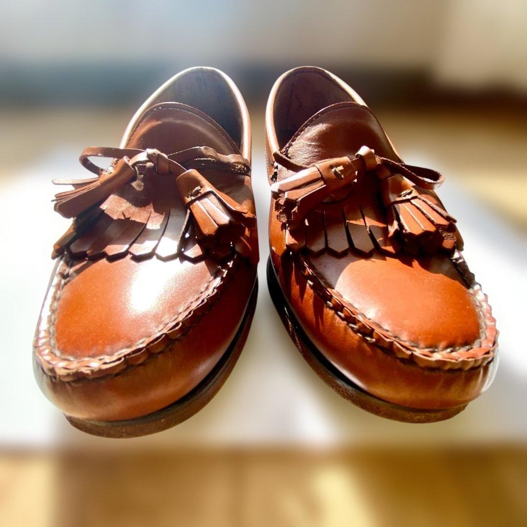 ★ＵＳＡ製 ラルフローレン★ タッセル フリンジ ローファー US8.5 茶色