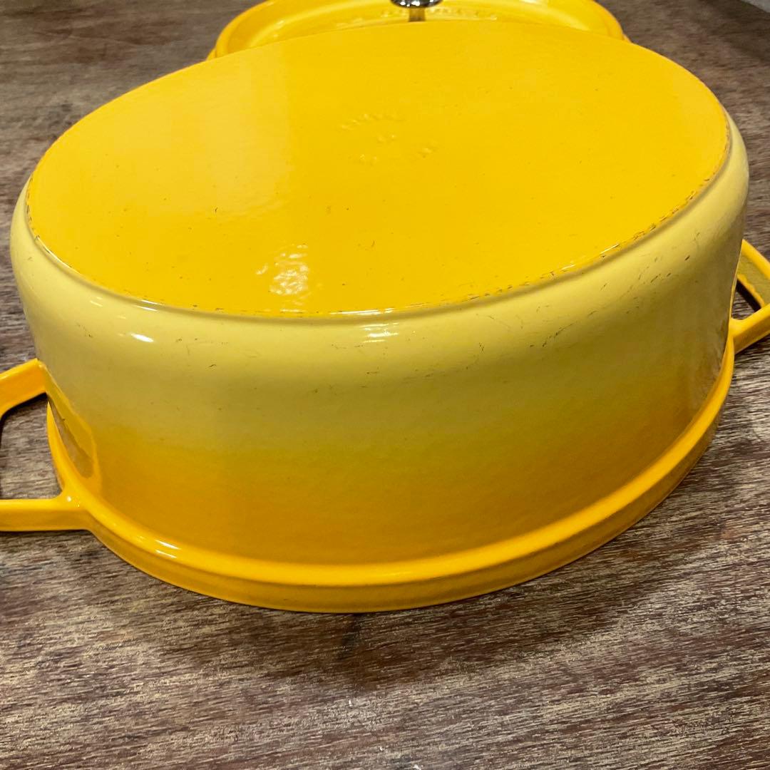 大容量！ 31cm！STAUB ストウブ ピコ・ココット オーバル イエロー系