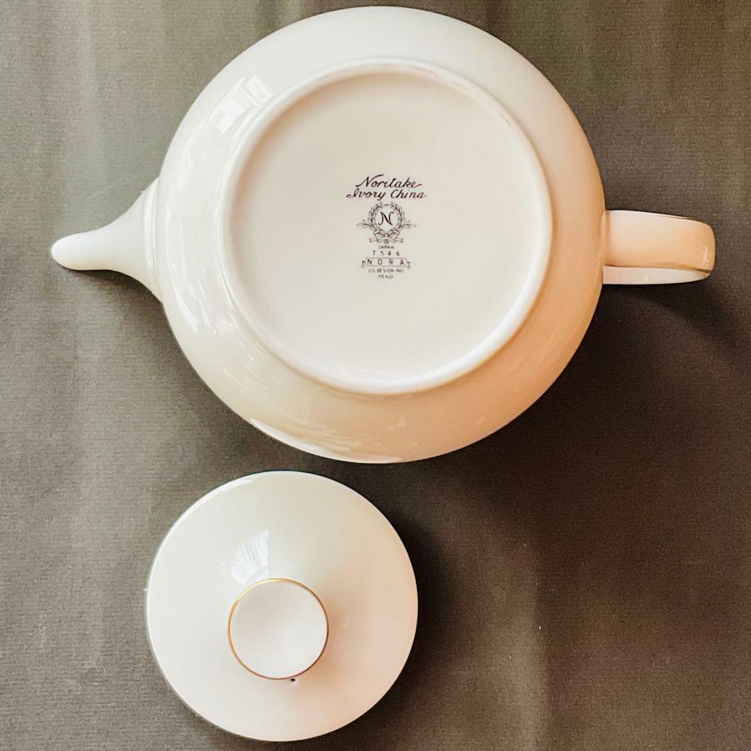 ノリタケ アイボリーチャイナ NORA 白薔薇　金彩　ティーセット 6人分