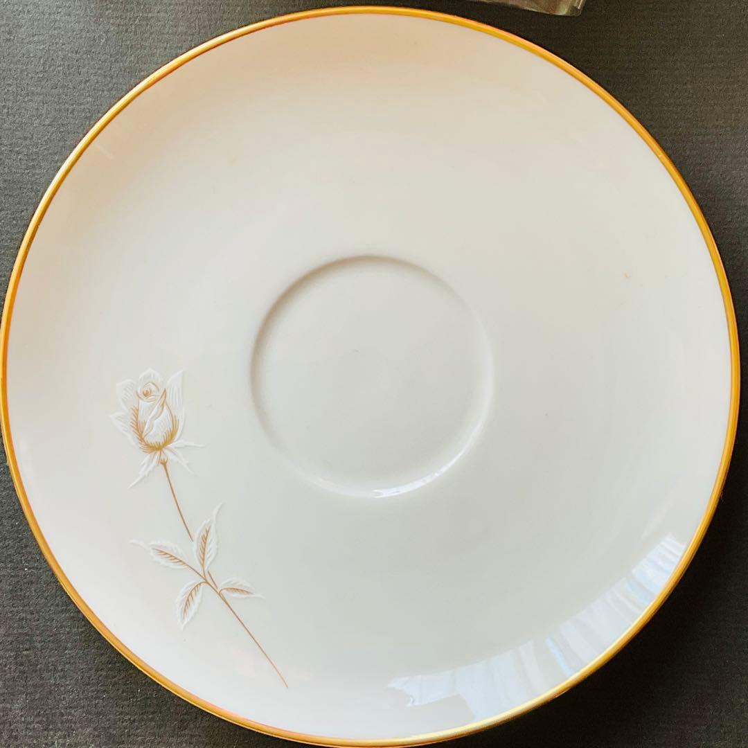 ノリタケ アイボリーチャイナ NORA 白薔薇　金彩　ティーセット 6人分
