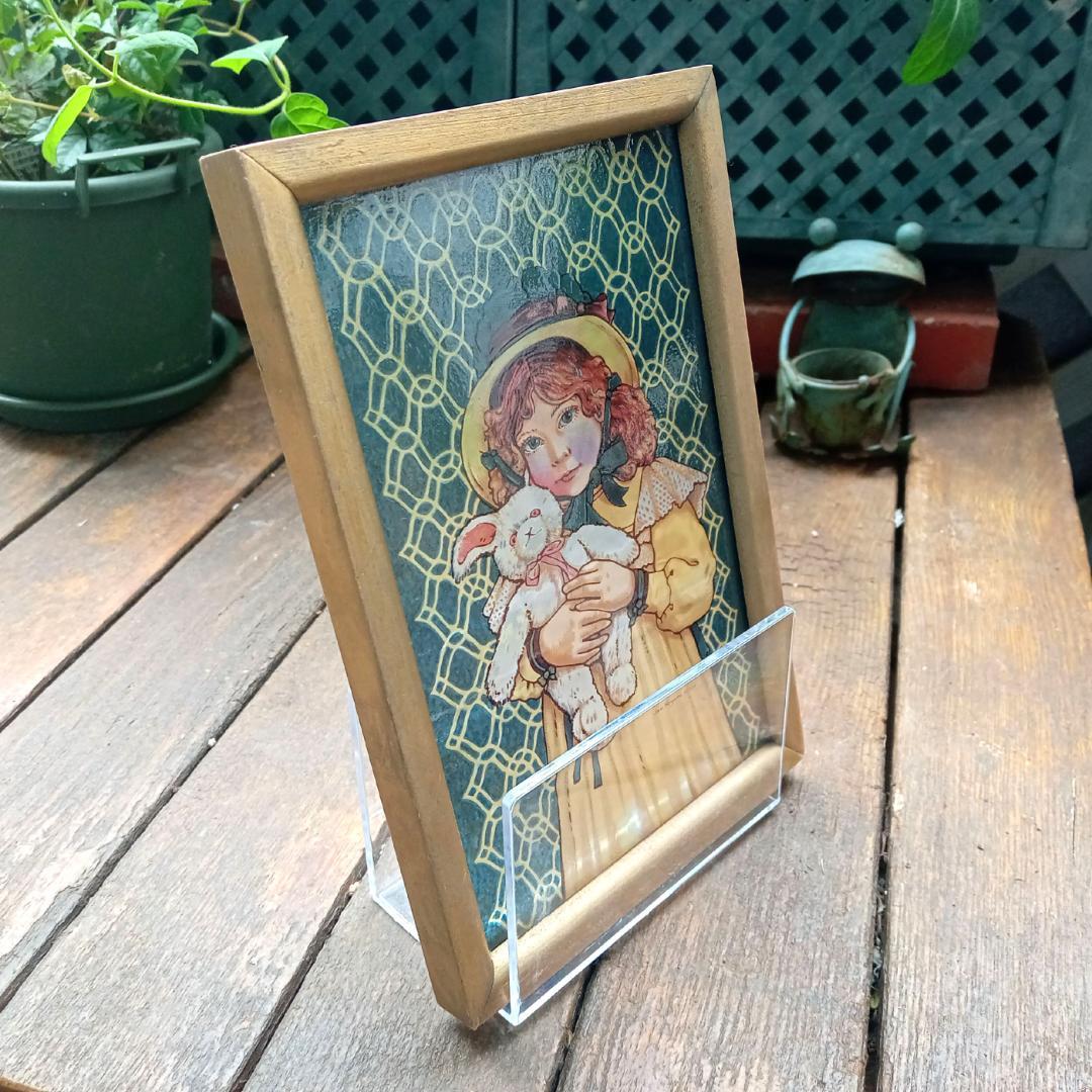 ジャン・ハガラ ステンドグラス 少女とお人形 レスリー グラスマスターズ社