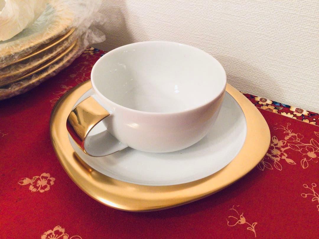 1980s ローゼンタール カップ＆ソーサー スオミ ゴールドライン 6客セット