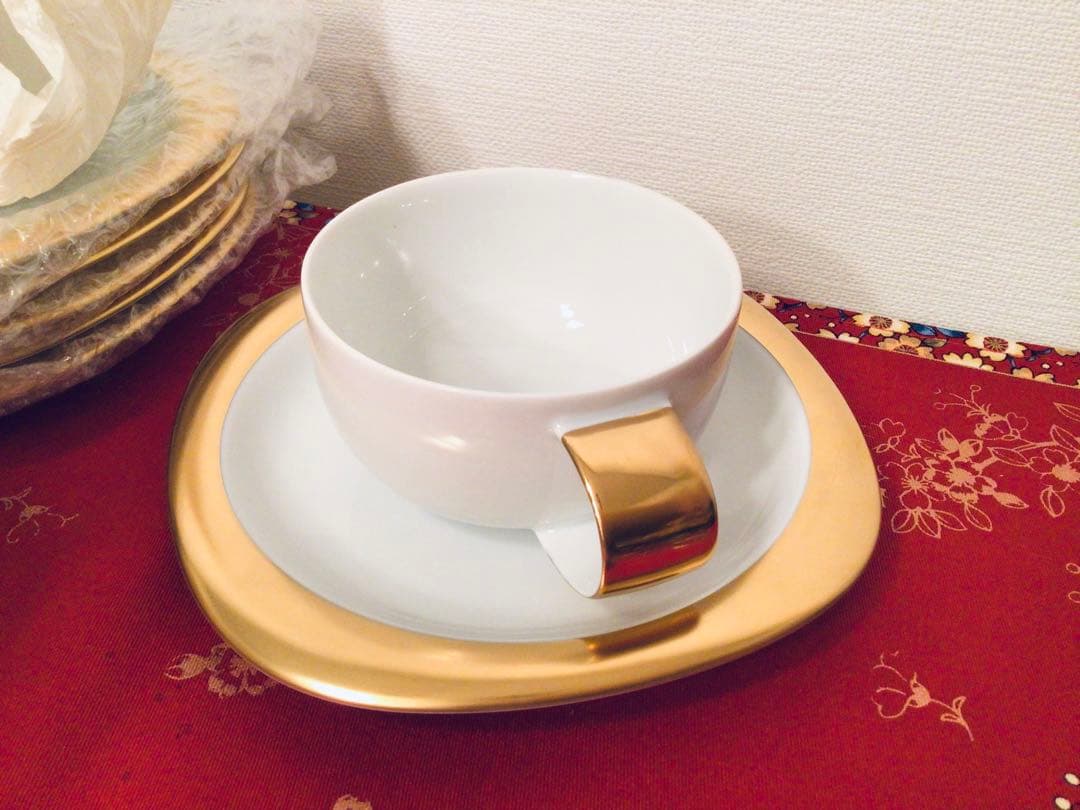 1980s ローゼンタール カップ＆ソーサー スオミ ゴールドライン 6客セット