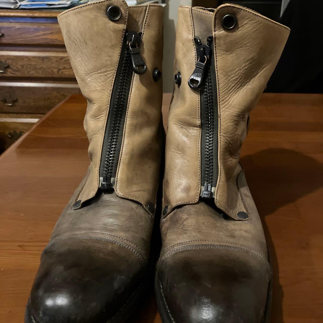 アルフレッドバニスター ライダースブーツ ベージュ