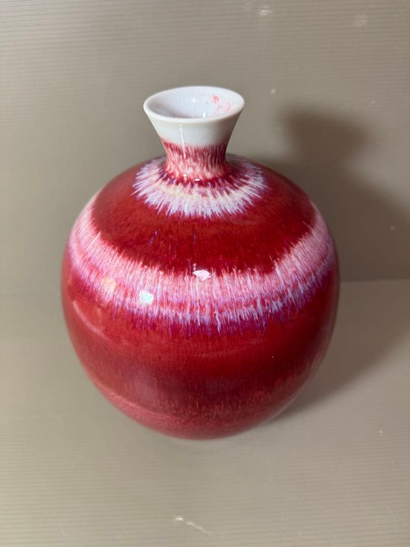 2720 前田泰昭　辰砂　花瓶　壷