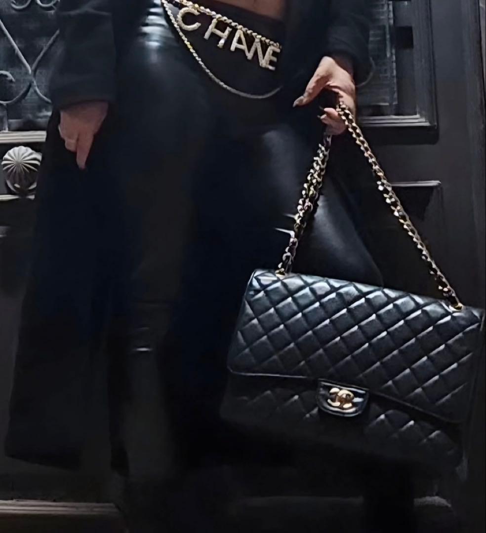 【美品】❤️CHANEL ❤️ゴールドトーンクリスタルのCCロゴチェーンベルト