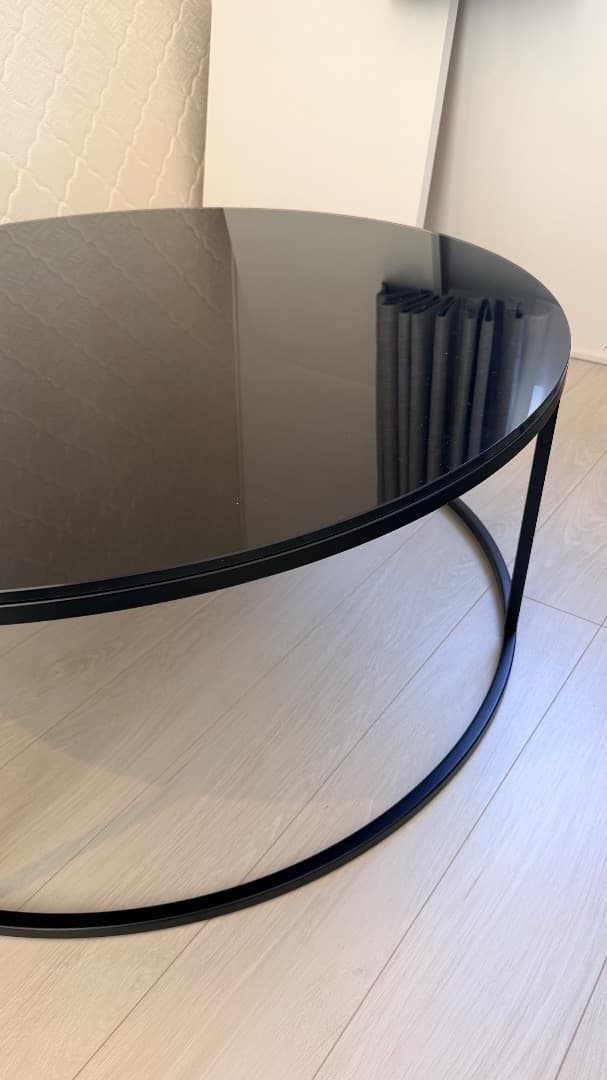 Marmo センターテーブル M100 ブラックガラス ほぼ未使用