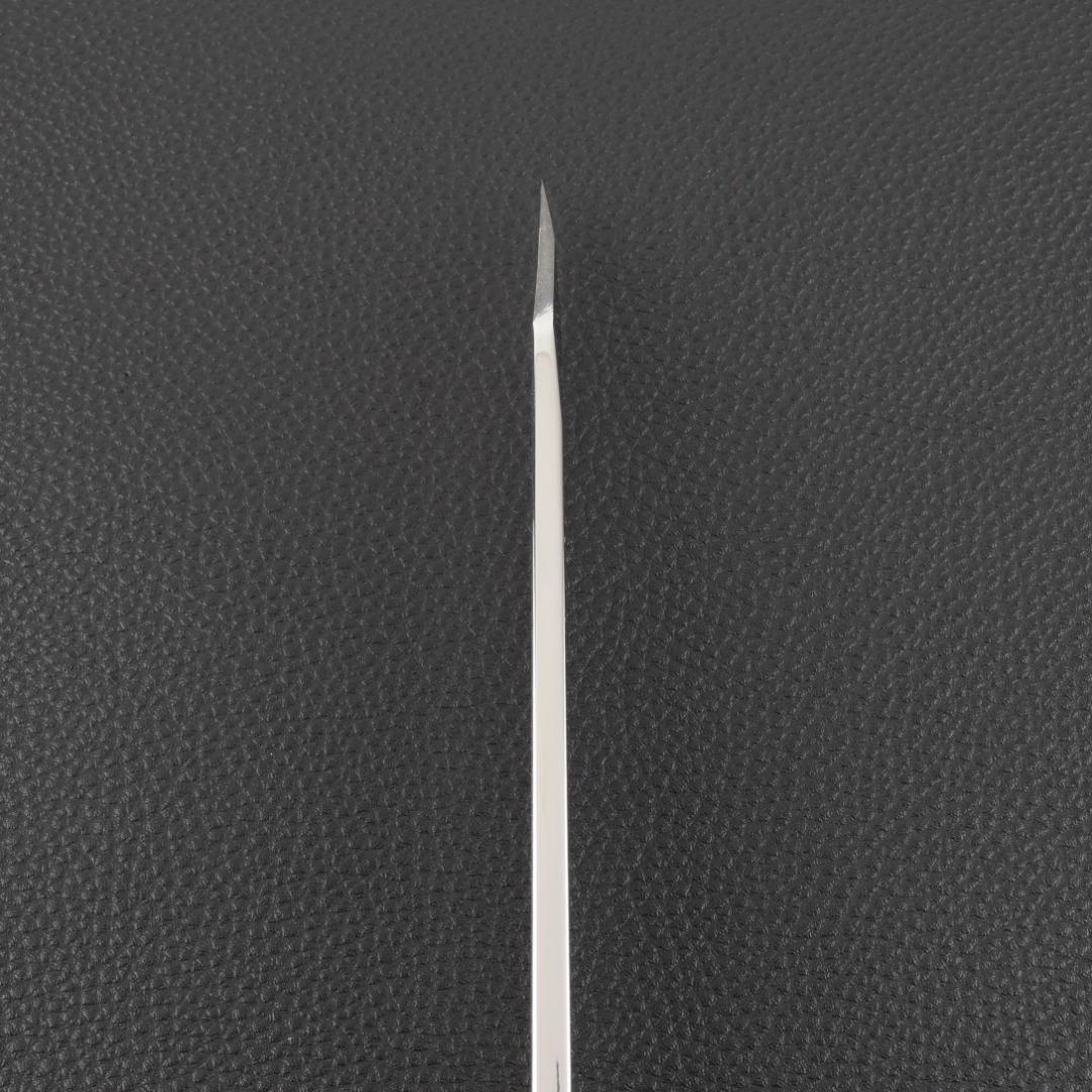 10825切付柳刃包丁 尺三刺身包丁鏡面仕上げ 刃は究極の切れ味黒檀黒水牛八角柄