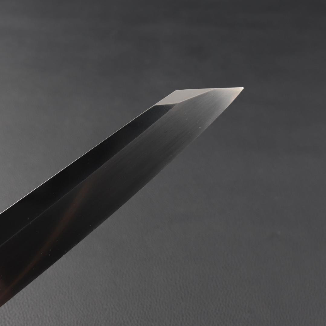 10825切付柳刃包丁 尺三刺身包丁鏡面仕上げ 刃は究極の切れ味黒檀黒水牛八角柄